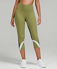 Lululemon Throwback Inspire High-Rise Crop 21 - Bronze Green