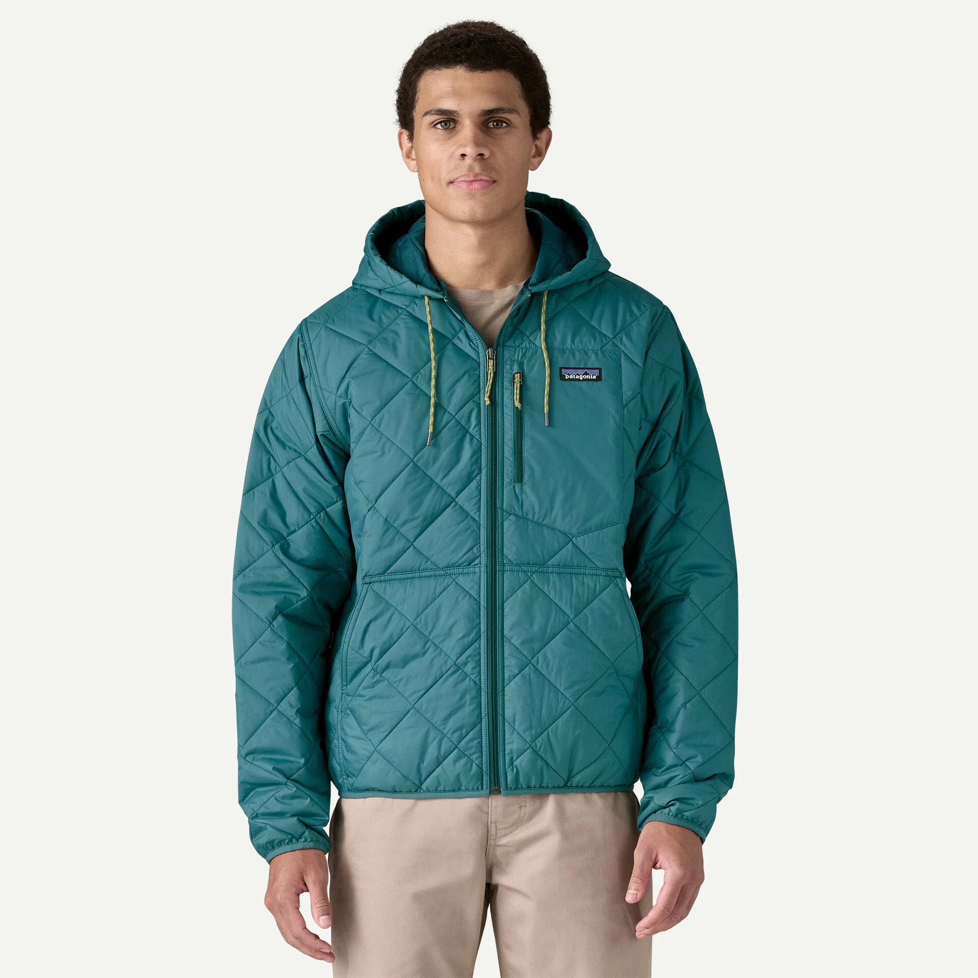 Mens Diamond Quilted Bomber Hoody