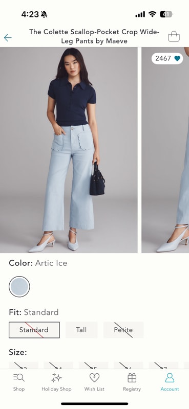 Collete Scallop Pocket Crop Pants