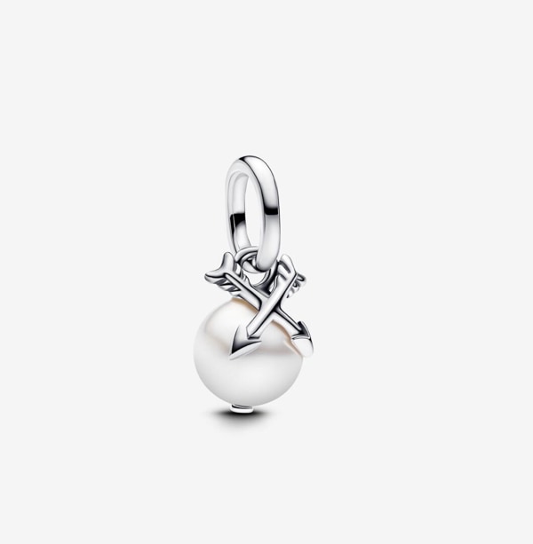 Pearl and Arrows Mini Dangle Charm