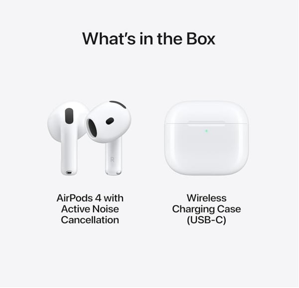 Apple AirPods 4 Wireless Earbuds, Earphone