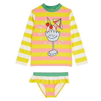 Stella McCartney Striped Summer Cocktail 2-Piece Swimsuit