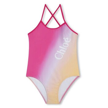Chloe Girls Ombre Logo 1-Piece Swimsuit