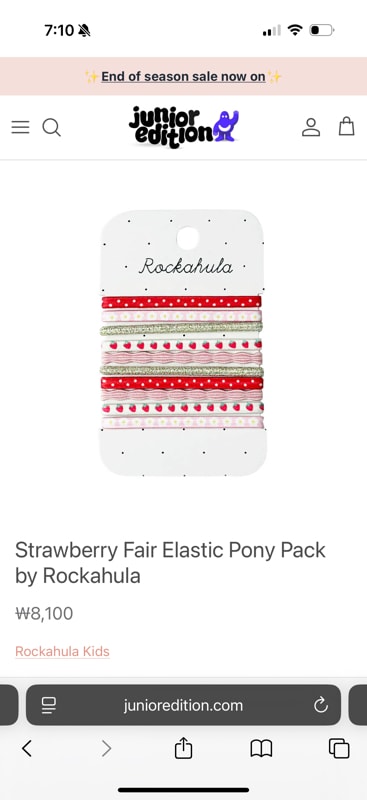 Strawberry Fair Elastic Pony Pack by Rockahula