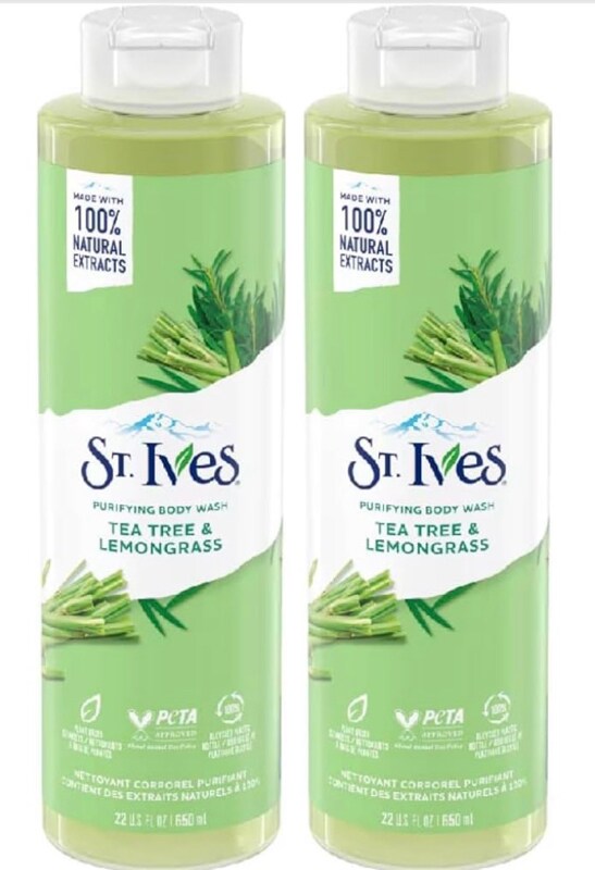 St. Ives Purifying Body Wash Tea Tree And Lemongrass 22 Fl oz - PACK OF 2
