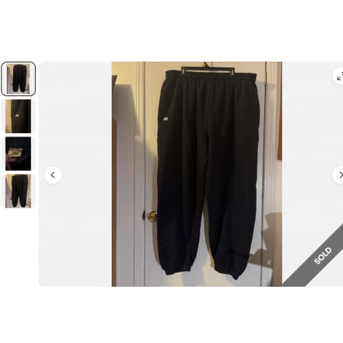 Russell Athletic Joggers Mens 3XL Black