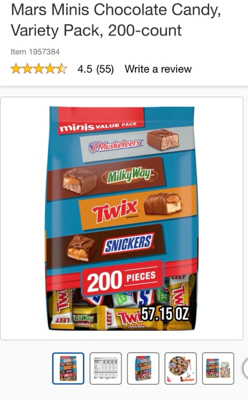 Mars Minis Chocolate Candy, Variety Pack, 200-count