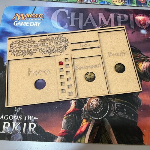 Player Board Organizer for Warhammer Quest Darkwater (x4 units)