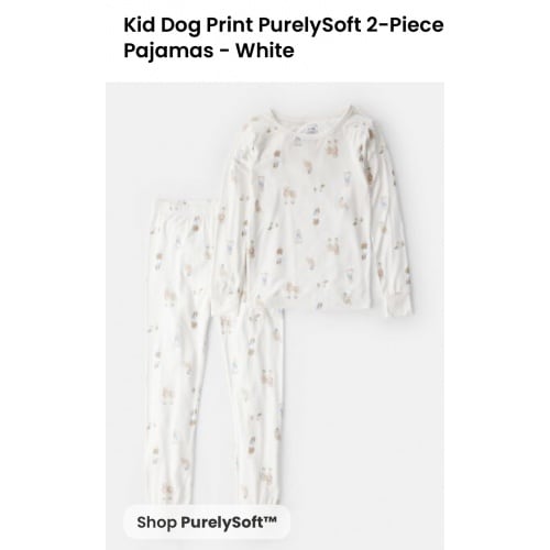 Kid Dog Print PurelySoft 2Piece Pajamas
