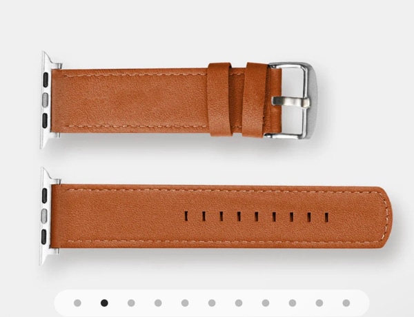 Luxury Nappa Leather Apple Watch Band Straps  Orange
