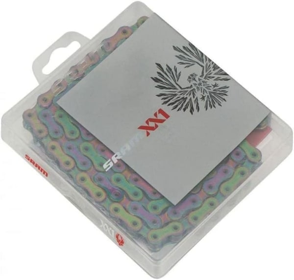 SRAM XX1 Eagle Hollow Pin 126 Links Power Lock 12-Speed Chain Rainbow