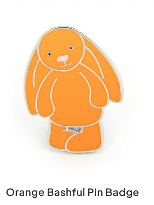 Orange Bashful Pin Badge