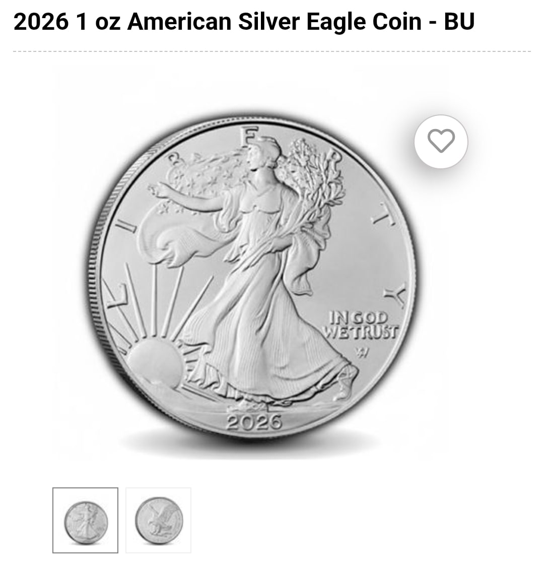 Legal Tender .999 Pure Silver Bullion Coin Eagle 2026