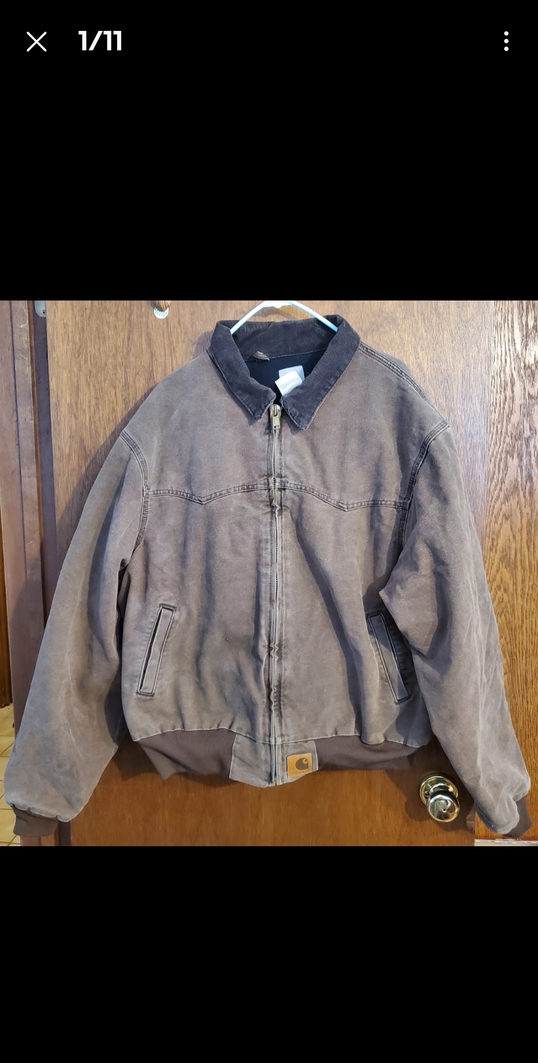 VTG Carhartt Santa Fe Relaxed Fit Brown Quilt Lined Jacket Mens 2XL, XXL J14CHT