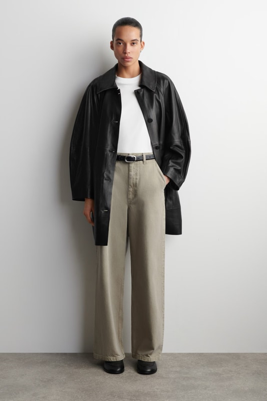 WIDE-LEG DENIM PANTS