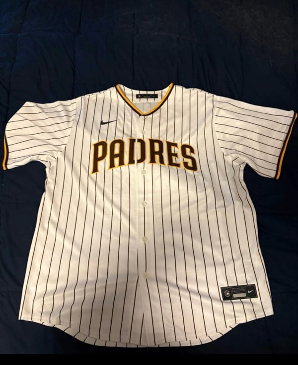 San Diego Padres Jackson Merrill Brown Pinstripe Jersey Adult XL