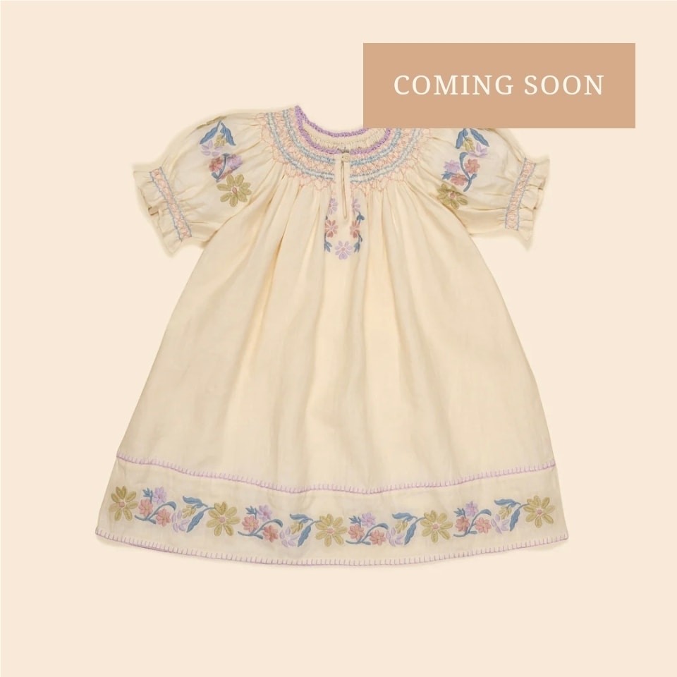Kids Linen Verna Smock Dress