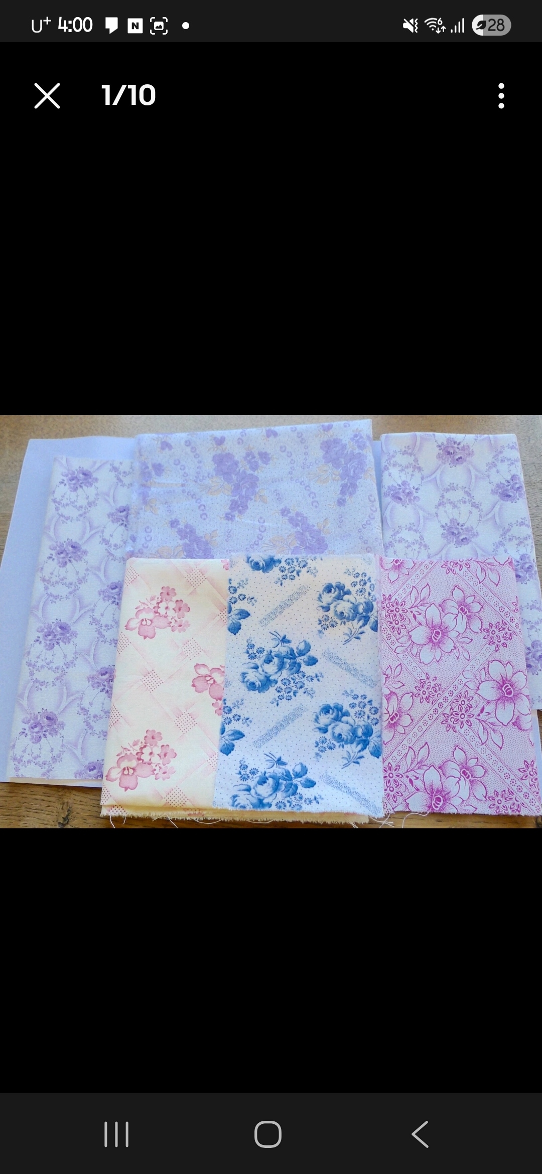 set of 6 pieces french cotton vintage fabric 1920s vintage rose shabby chic