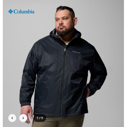 Mens Glenbrook Bend Rain Jacket - Big