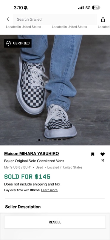 Maison Mihara Yasuhiro Baker Checkered Vans