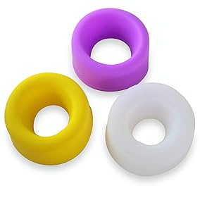 LeLuv Premium Silicone Sleeves - Set of 3 Assorted Size (S, M, L) for 2.0-2.5 Diameter Vacuum Pump Cylinders Without Flange
