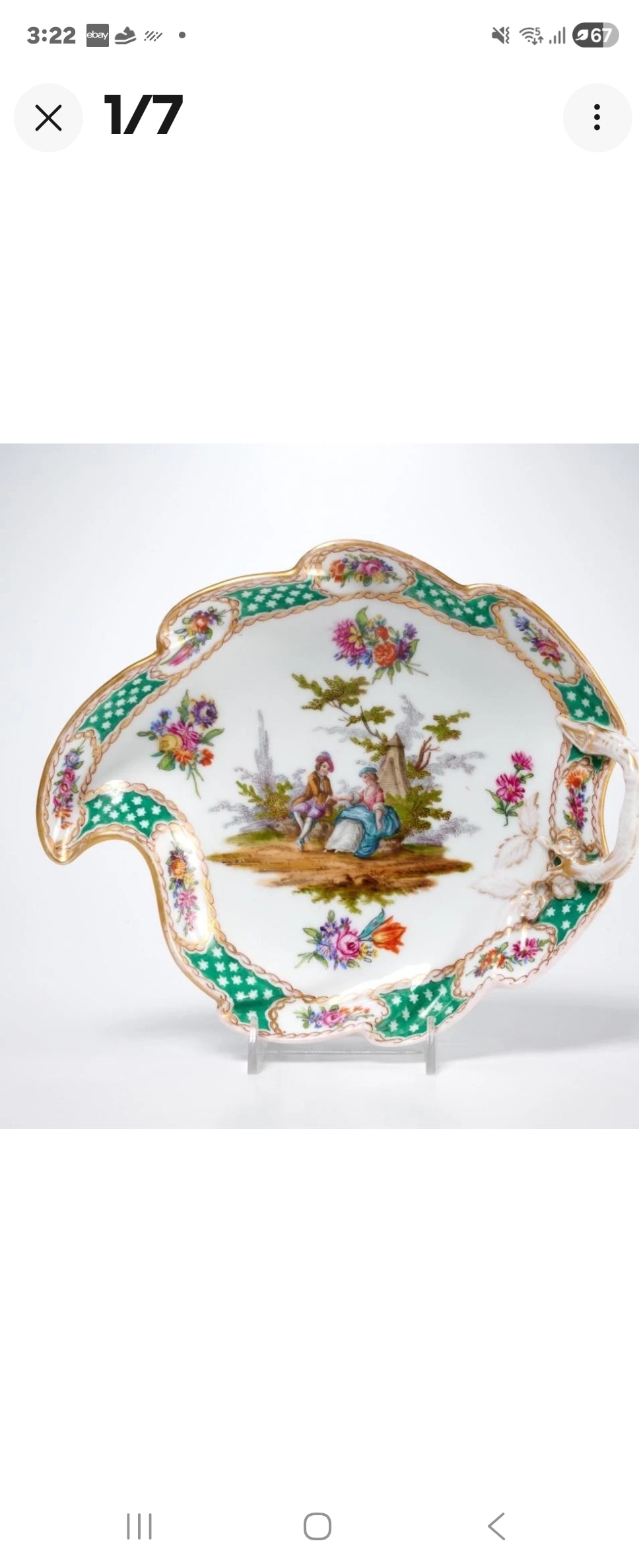 Meissen.  leaf. Plate