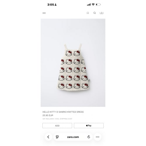 STRICKKLEID HELLO KITTY SANRIO