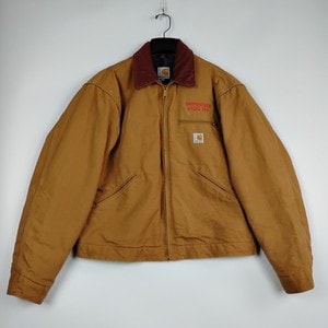 Vintage Carhartt J001 BRN Detroit Jacket Mens L Blanket Lined Brown Made in USA
