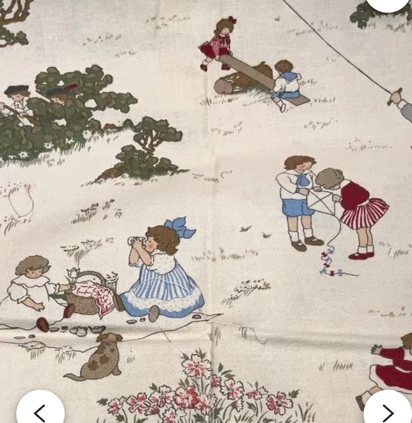 Vintage Children at Play by Marcus Bros, Textiles