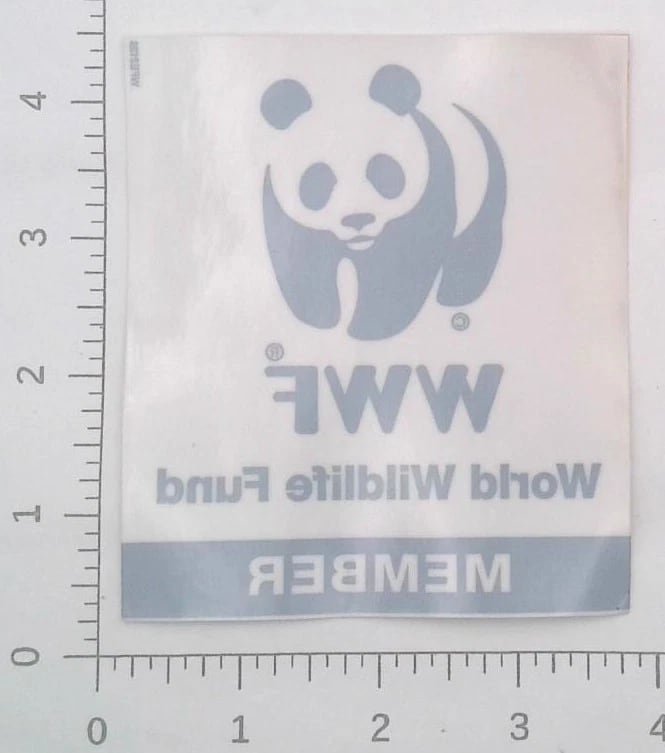WWF World Wildlife Federation Advertising Sticker Decal