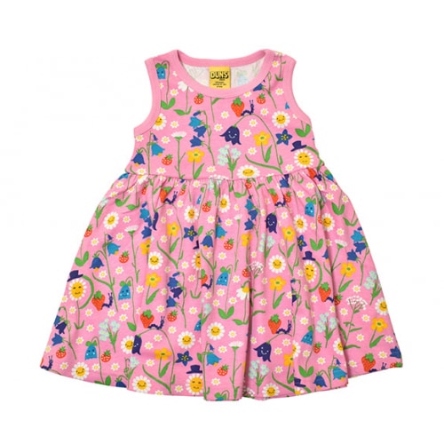 DUNS Sweden Dress Twirly Sleeveless Happy Flower Lilac Chiffon