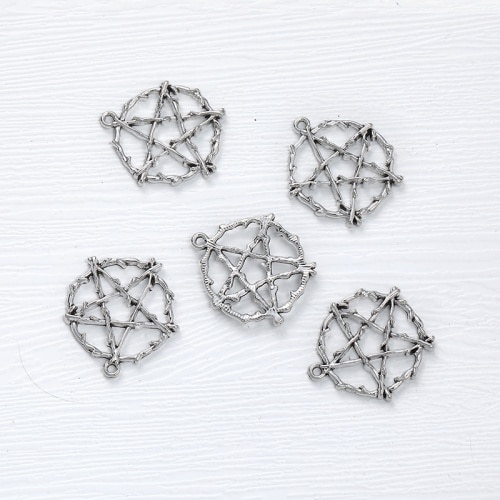 批发 星空 星星 五角星 四芒星吊坠 DIY复古锌合金饰品配件zakka