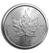 1 Oz Silver Canadian Maple Leaf - BU (Random Year)