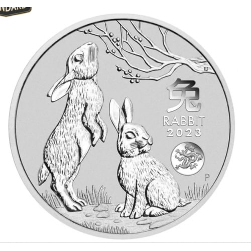 2023 1 oz Australia Silver Lunar Rabbit BU - Series III