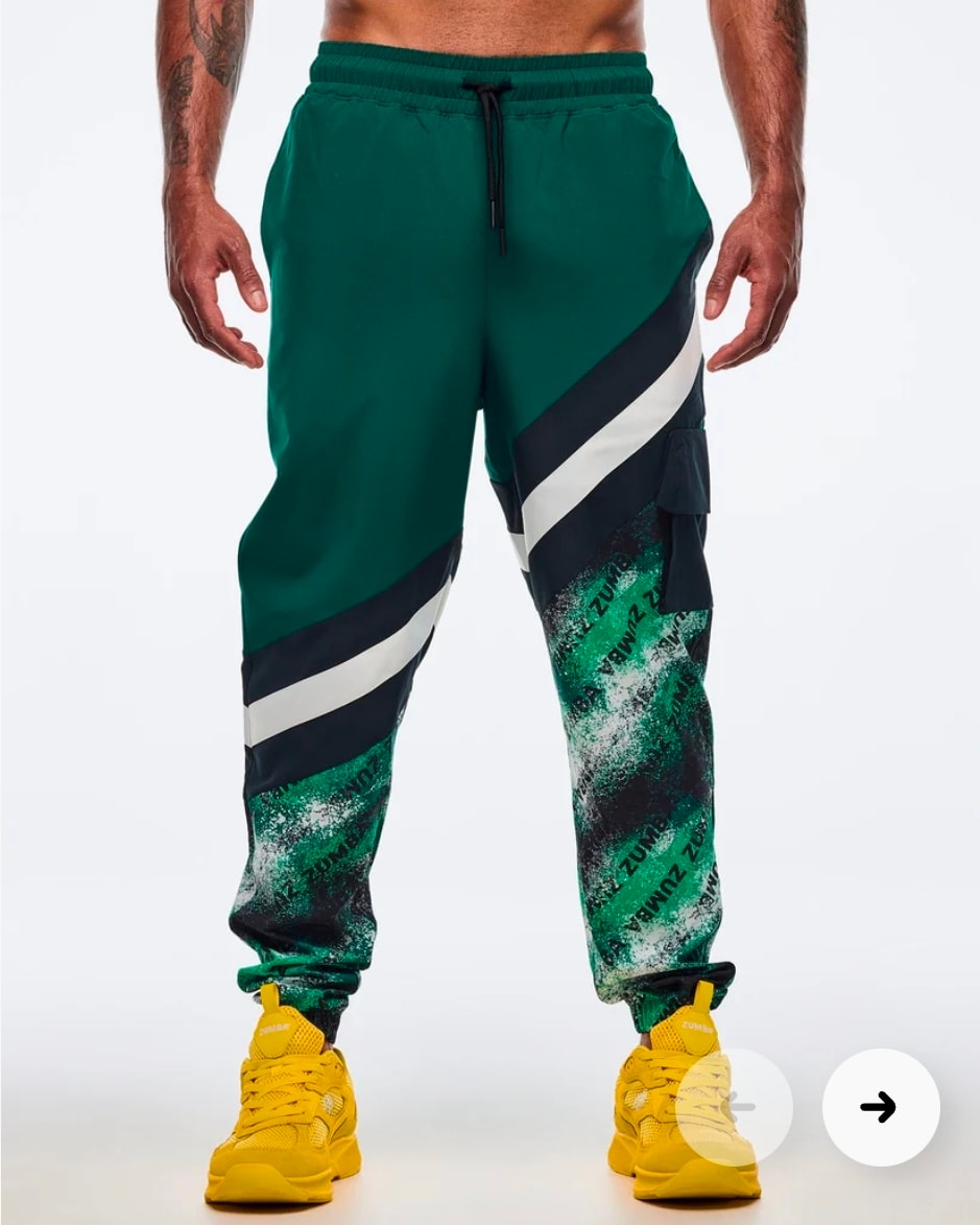 Apres Zumba Mens Woven Cargo Pants