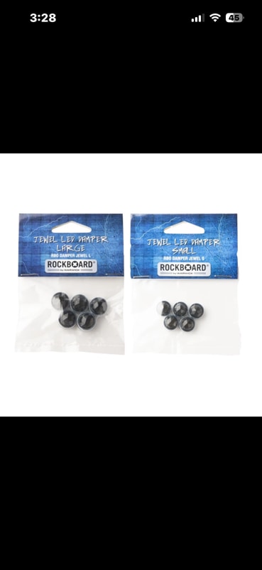 RockBoard LED Damper Kit - Jewel Pedal Light Covers 10-Pack (10.5m, 8mm)