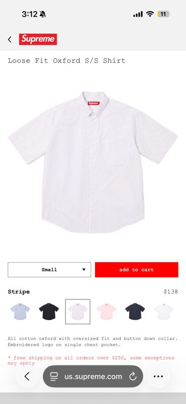 Loose Fit Oxford S/S Shirt