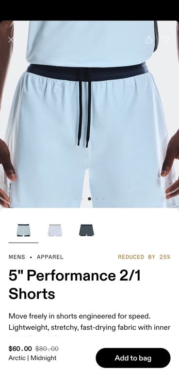 performance 2/1 Shorts