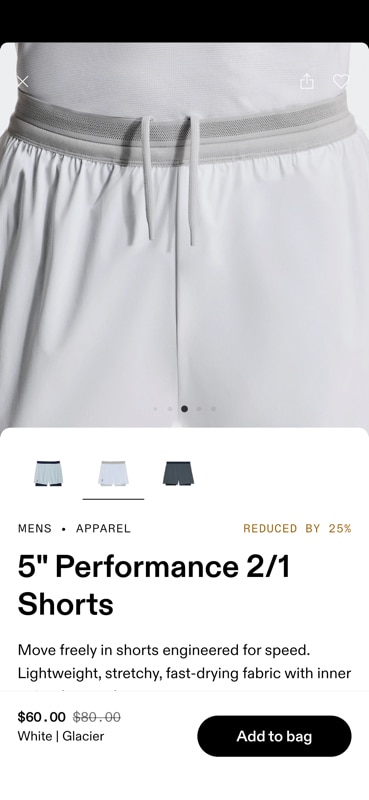 performance 2/1 Shorts