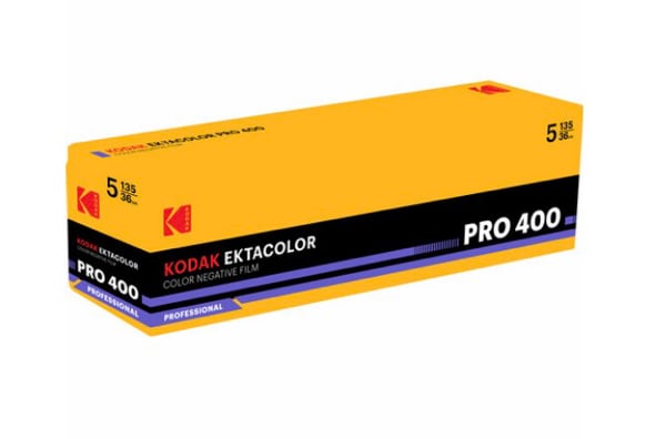 Ektacolor Pro 400 Color Negative Film (35mm Roll Film, 36 Exposures, 5-Pack)