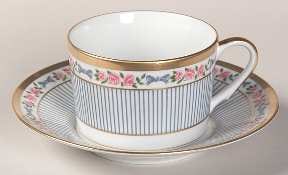 used vintage rosy cup saucer set