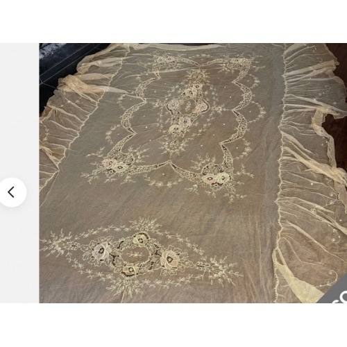 Antique Vintage  lace Tambour  set