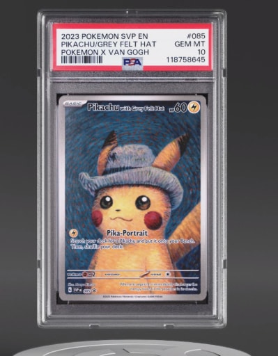 2023 Pokémon Svp EN-SV Black Star Promo 085 Pikachu With Grey Felt Hat - Pokemon X Van Gogh (PSA 10 GEM MINT)
