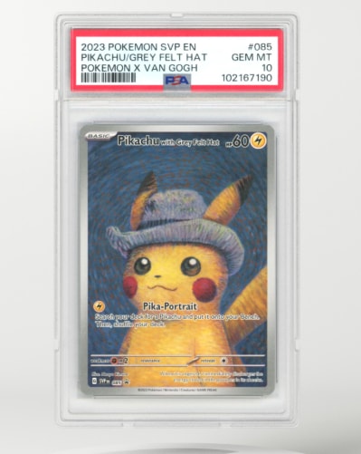 2023 Pokémon Svp EN-SV Black Star Promo 085 Pikachu With Grey Felt Hat - Pokemon X Van Gogh (PSA 10 GEM MINT)