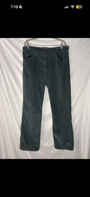 VTG 70s Levi s 517 White Tab Bootcut Corduroy Pants, Men s 38x32 Talon 42 Zip