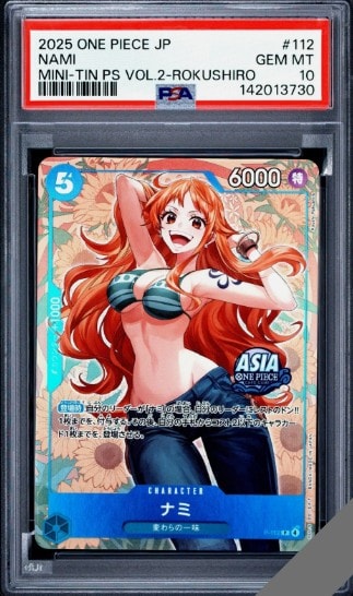 Nami PSA10 2025 One Piece Japanese Mini-Tin Vol.2-Rokushiro