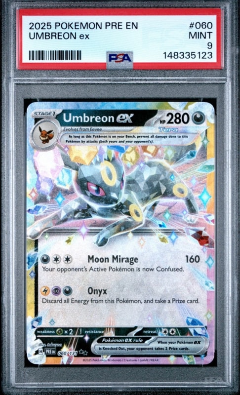2025 POKEMON PRE EN-PRISMATIC EVOLUTIONS 060 UMBREON EX PSA 9