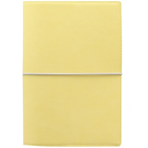 Filofax ドミノ ソフトオーガナイザー パーソナルサイズ レモン - 滑らか レザールック グレイン効果 触覚 6つのリング 週間表示インサート 多言語対応 (C022608)