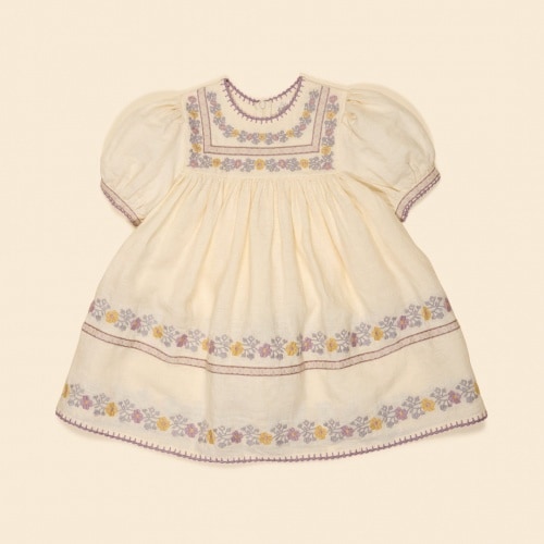 Patsy Ribbons Dress - Cream