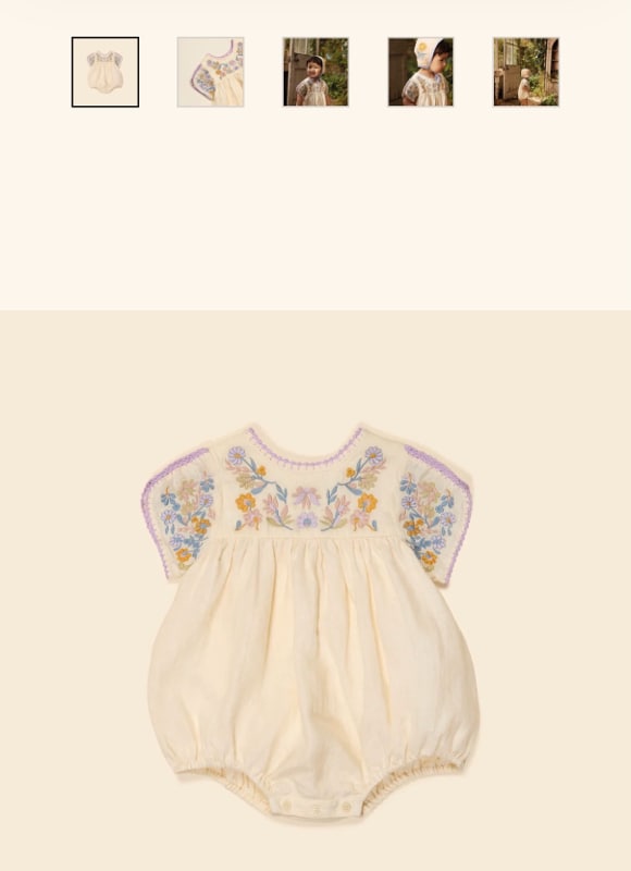 Baby Stevie Bubble - Cream 12-18M